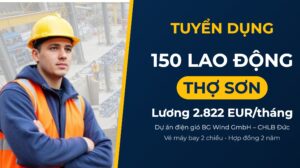 Tuyển dụng 150 thợ sơn dự án điện gió tại Đức